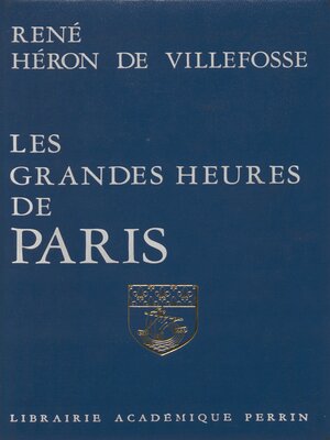 cover image of Les Grandes Heures de Paris